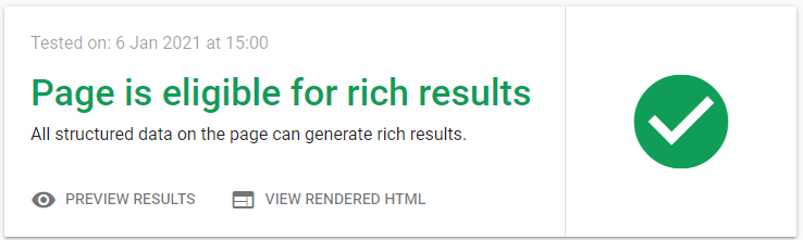 Preview of Google Structured Data testing tool